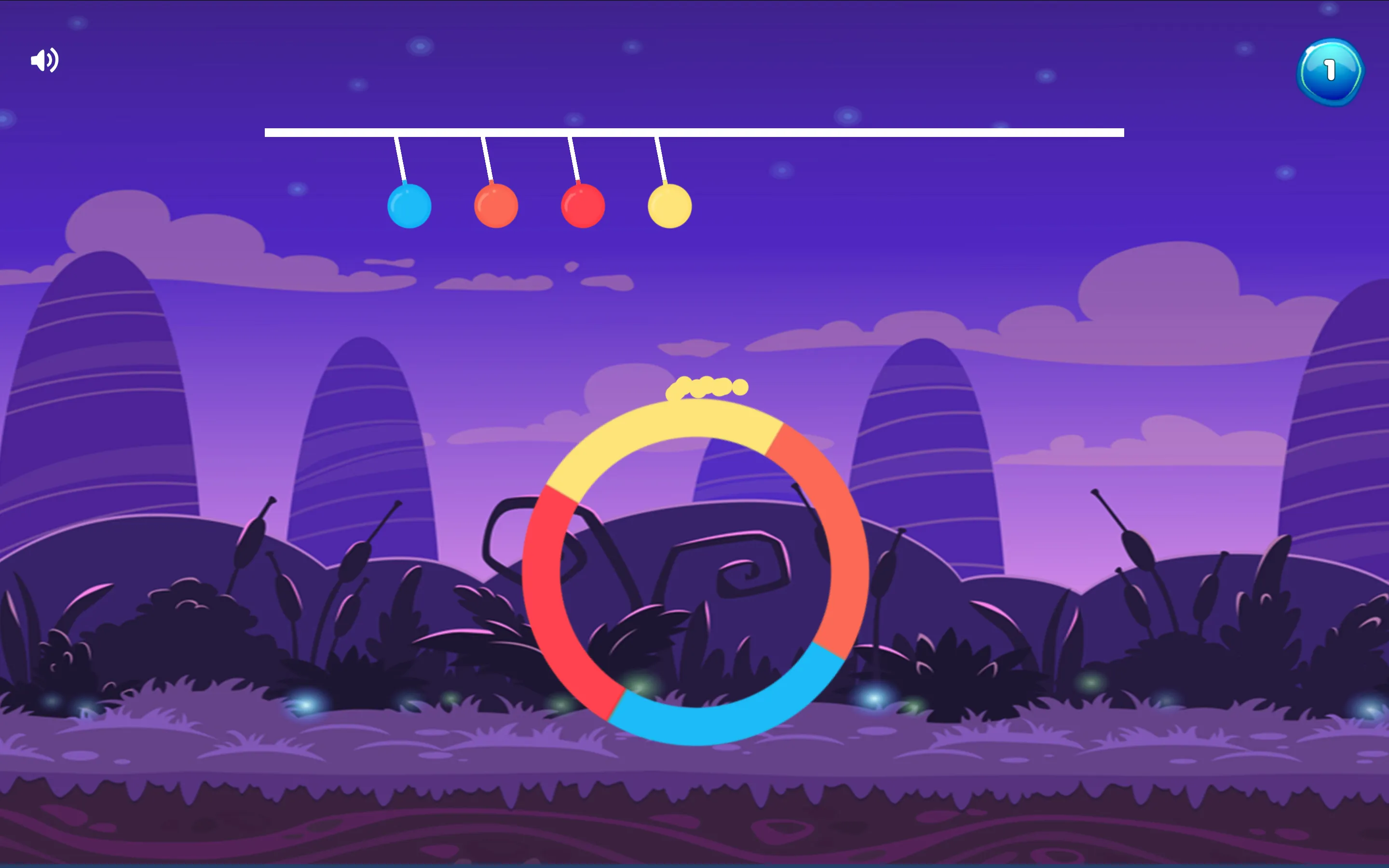 Baloon Blast Adventure arcade game showing rising colorful balloons and black bomb hazard