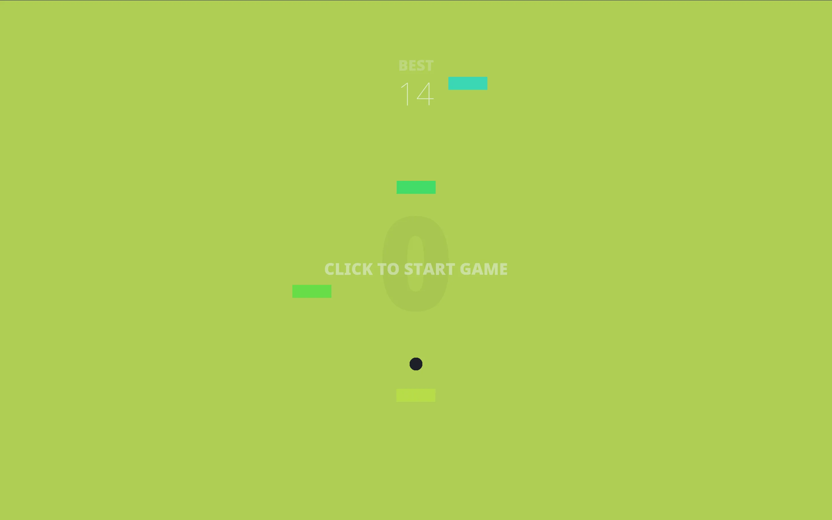 Color Jump vertical bouncing game showing ball passing through matching color ring segment