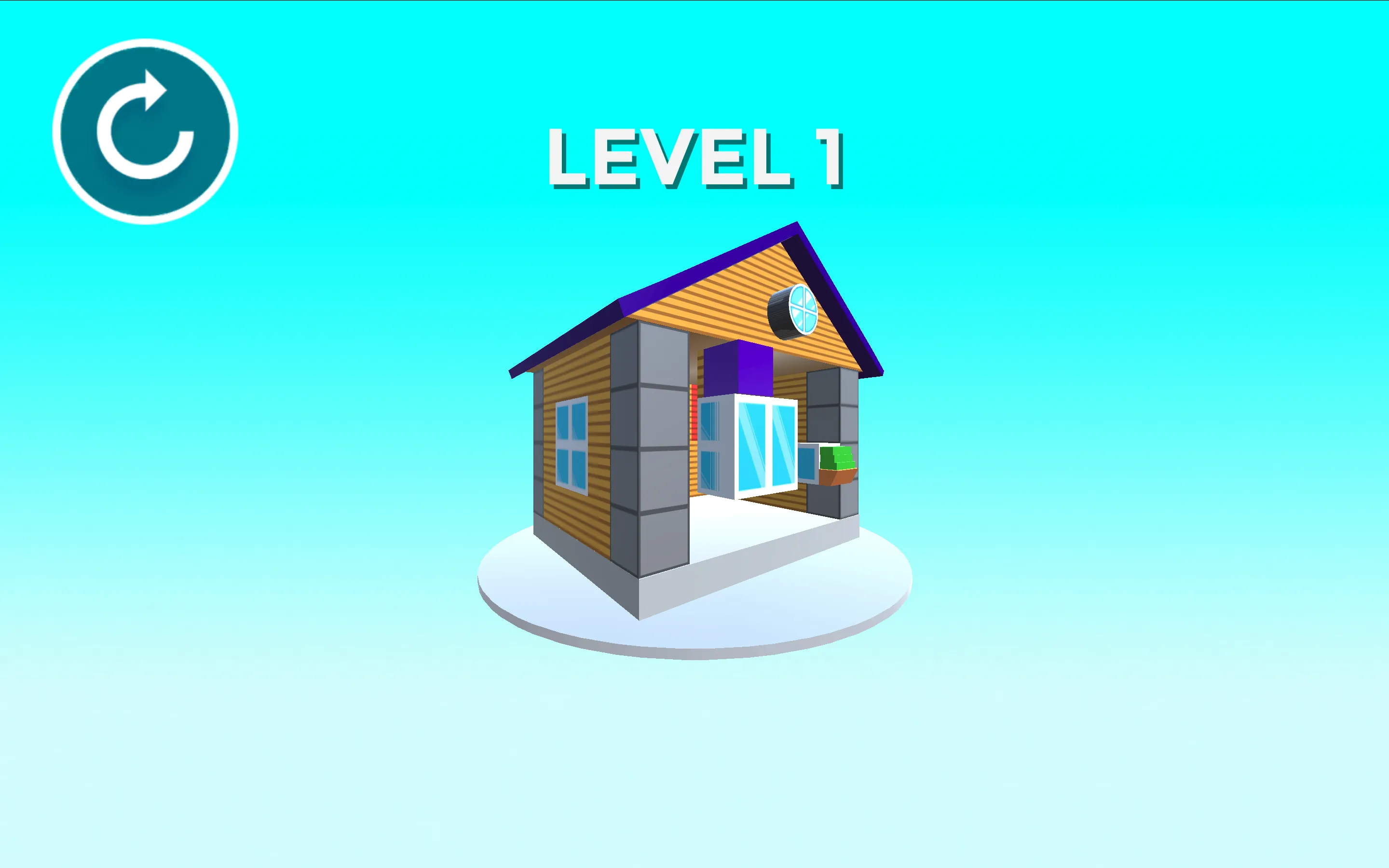 Construct Your Home building site showing foundation pillars and wall component placement