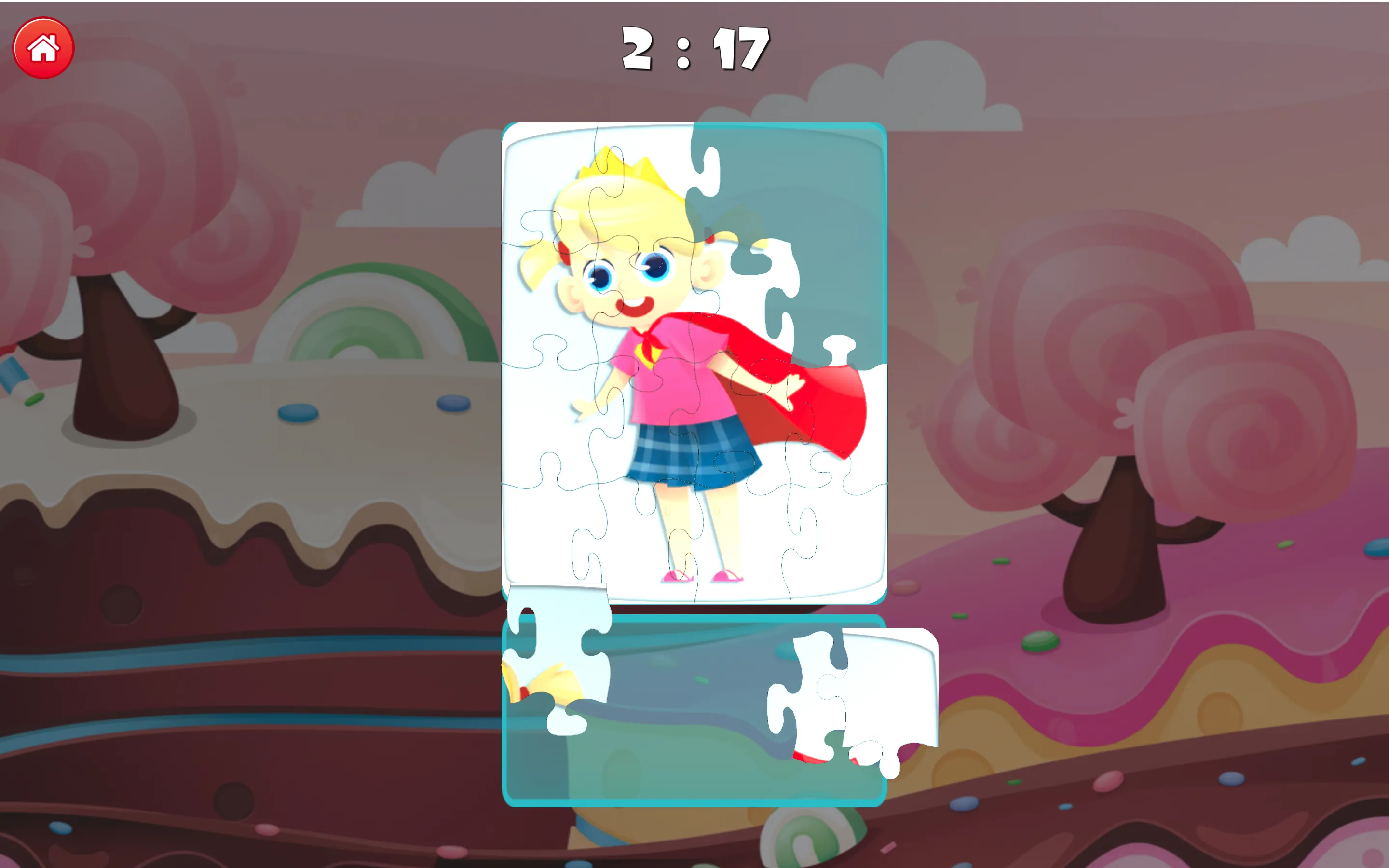 Epic Hero Puzzle completed fantasy hero portrait showing victory timer and star score