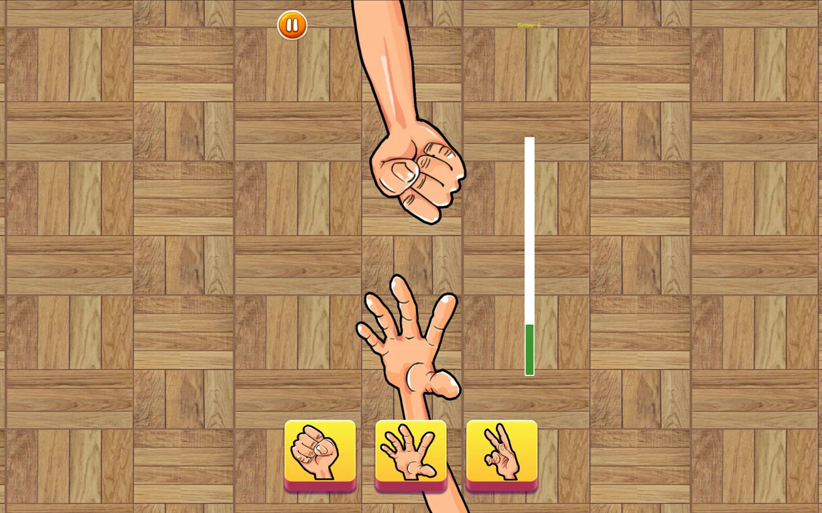 Rock Paper Scissor match outcome showing victory streak