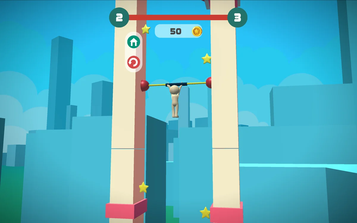 Survival Fall Challenge aerial descent through multi-tier obstacle field