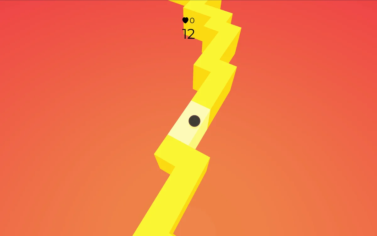 Zig Zag rolling ball traversing tight ledge corners